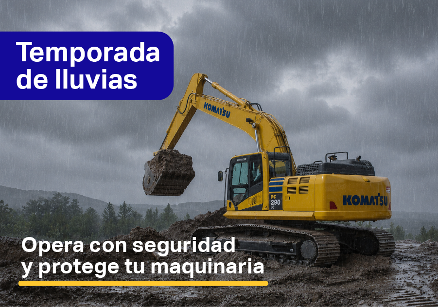 Cómo operar maquinaria pesada Komatsu en temporada de lluvias