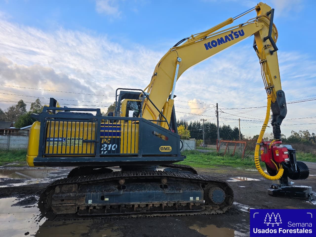 Excavadora Cosechadora PC210LC-10 + Cabezal S172