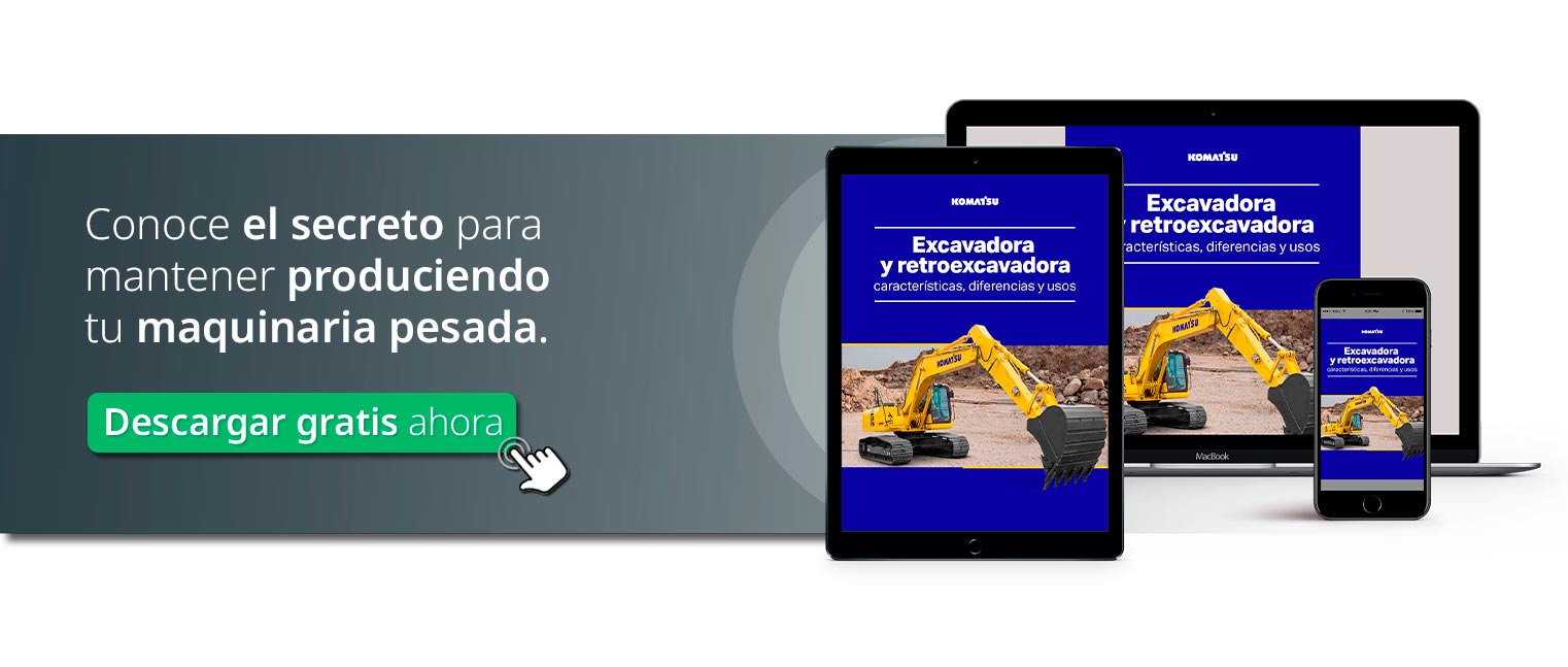 Descarga GRATIS el Ebook: Excavadero y retroexcavadora características, diferencias y usos - Komatsu Colombia