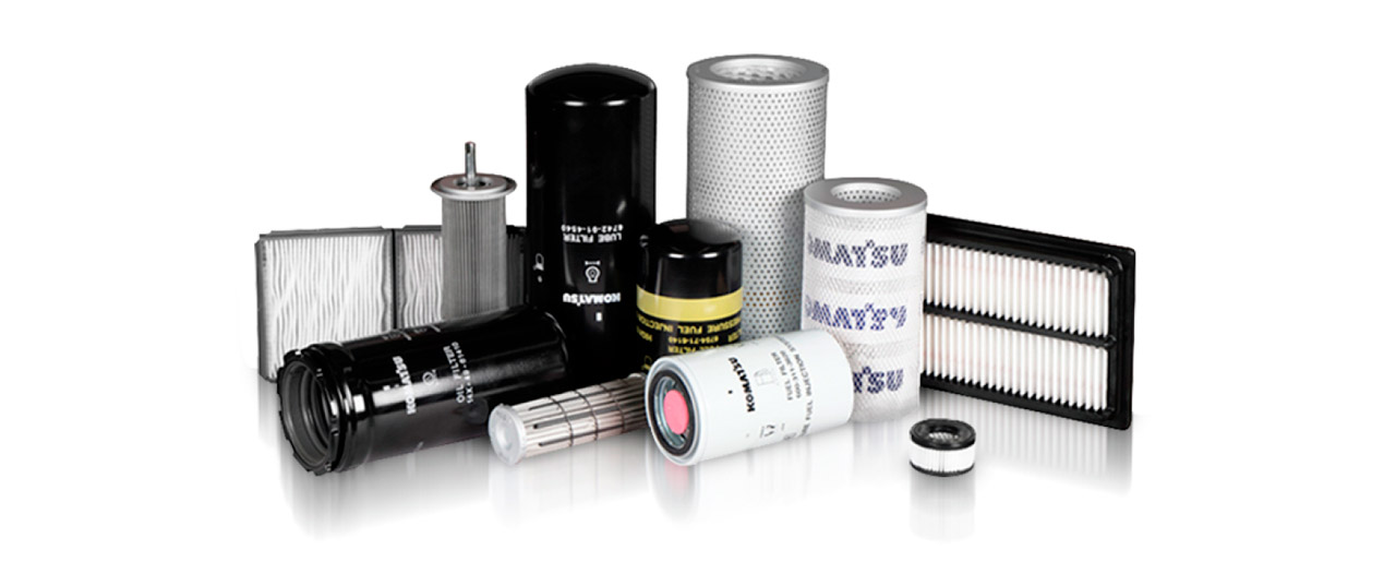 Filtro de aire, aceite y combustible en la maquinaria pesada