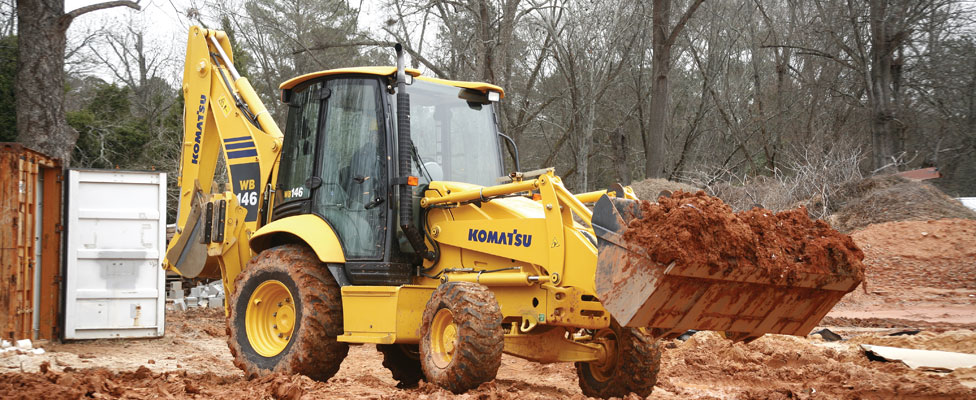 Retroexcavadora maquinaria amarilla