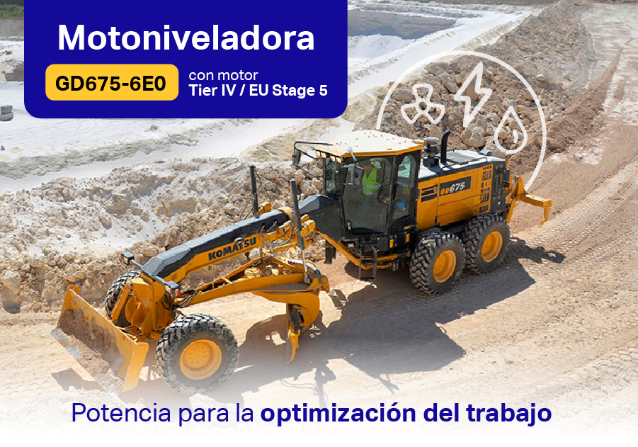 Conoce la Motoniveladora GD675-6E0 EU Stage 5
