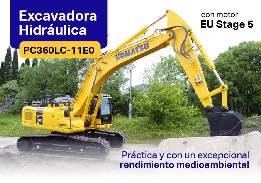 Conoce la Excavadora Hidráulica PC360LC-11E0 EU Stage 5: rendimiento, sostenibilidad y control inteligente