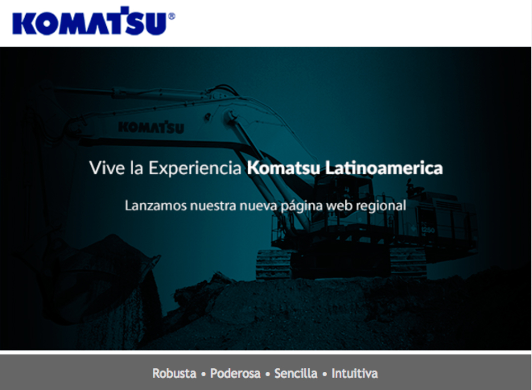 Lanzamiento nuevo sitio Web Komatsu Latinoamérica.